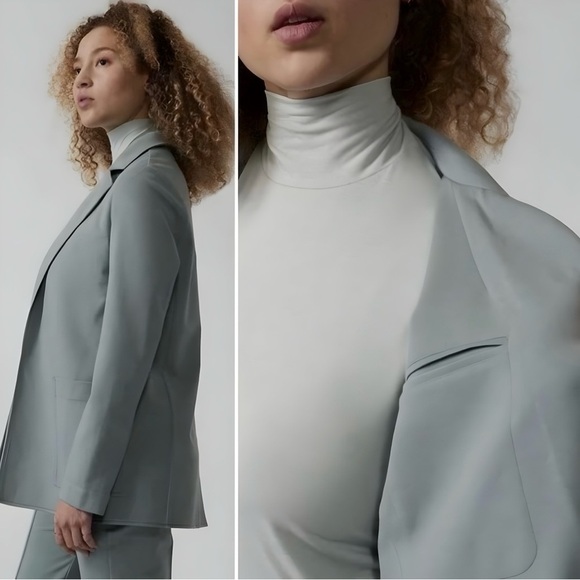 NWT Athleta Eastbound Travel Blazer | Minimalistic Grey | Size 0 - Picture 7 of 14